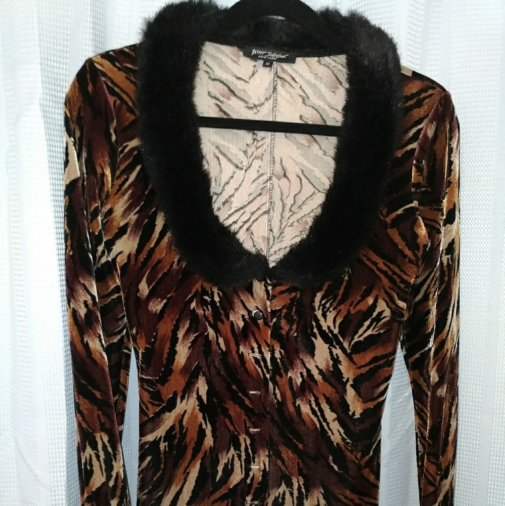 Betsey Johnson Vintage Animal Print Top, Women's M